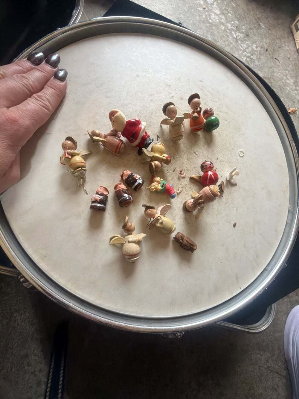 Vintage Erzgebirge Wooden Christmas Ornaments Miniature